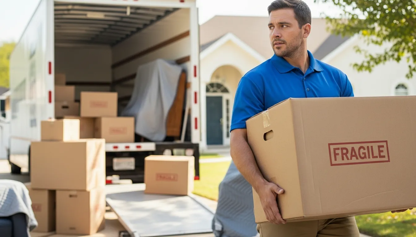 Professional moving team